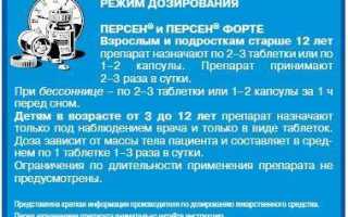 Персен инструкция по применению
