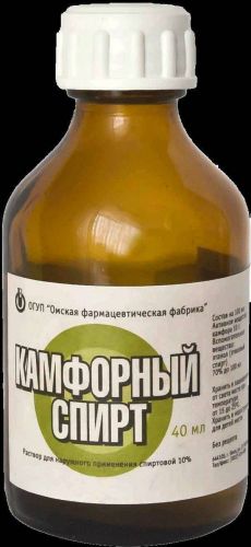 Применение камфорного спирта для ушей