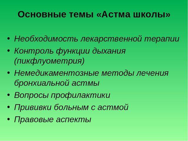 Выполнение базисной терапии при бронхиальной астме