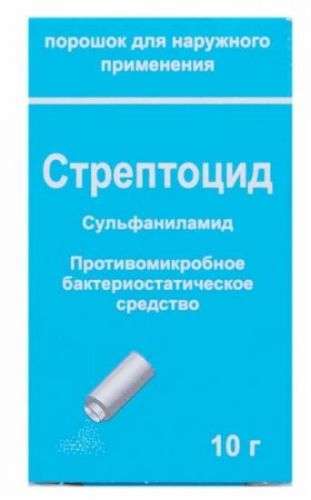 Стрептоцид при ангине и боли в горле