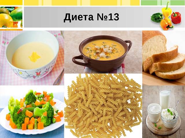 Лечебный стол № 13 по певзнеру