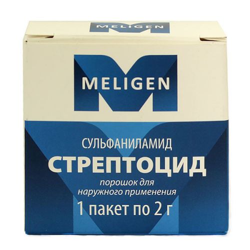 Стрептоцид: таблетки 300 мг и 500 мг, мазь 10% и порошок