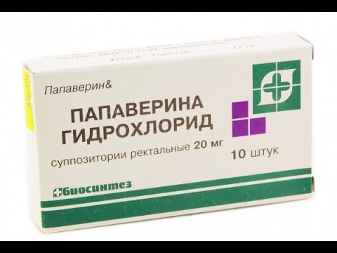 Спазмолитические свечи ректальные