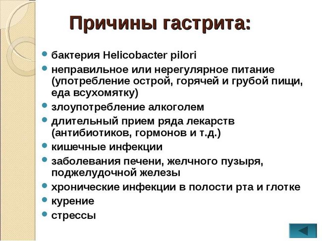 Диета при гастрите в стадии обострения