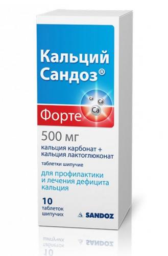 Кальций сандоз форте - инструкция по применению, цена, аналоги, дозировка для взрослых и детей
