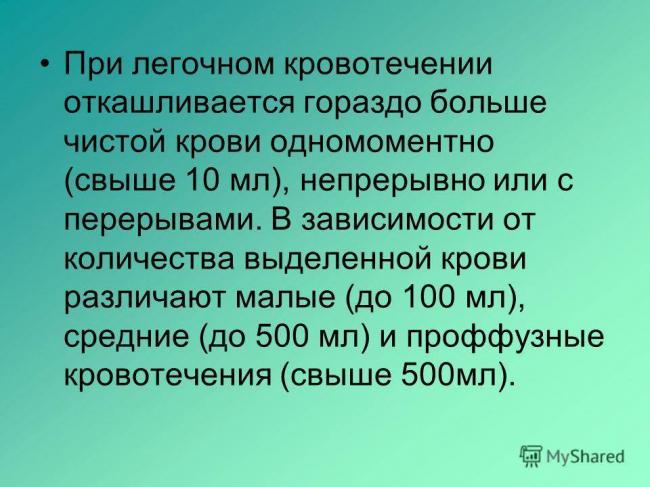 Легочное кровотечение при диагнозе туберкулез