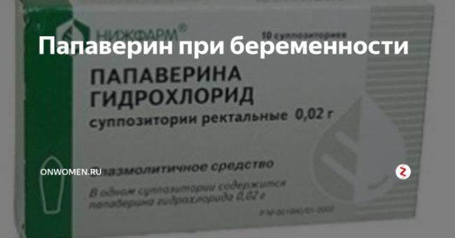 Папаверин на ранних сроках беременности – использовать или нет?