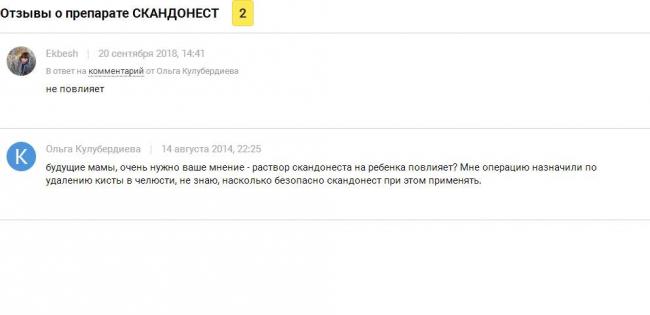 Скандонест – инструкция по применению, показания, дозы