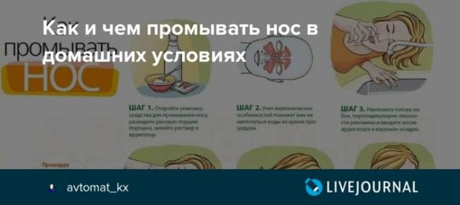 Промывание носа при гайморите, как и чем правильно промывать нос дома