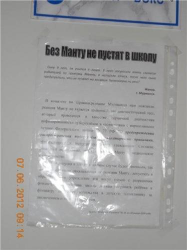 Как должна выглядеть нормальная реакция манту