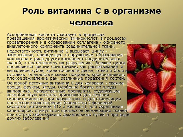 Роль витаминов в питании, содержание витамин в продуктах питания
