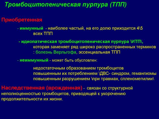 Тромбоцитопения (пурпура)