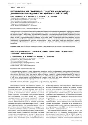 Признаки гипогликемии