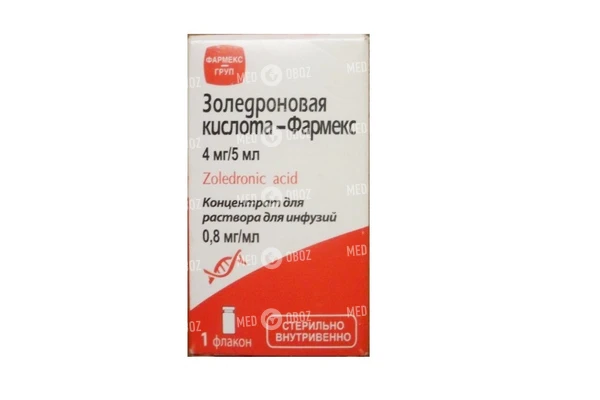 Инструкция по применению препаратов золедроновой кислоты - механизм действия, побочные эффекты и цена
