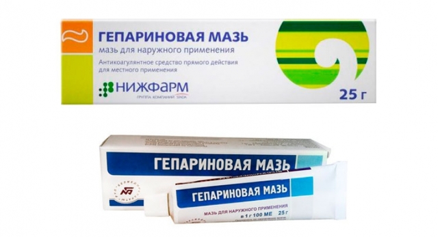 Гепариновая мазь для лечения тромбофлебитов, геморроя, синяков