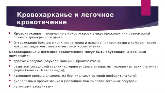 Кровохарканье