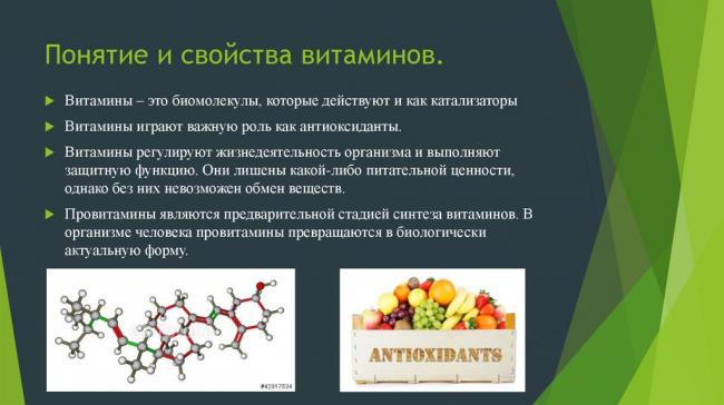 Витамины в питании