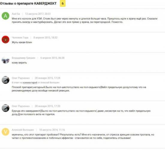 Каверджект: инструкция, отзывы, рекомендации